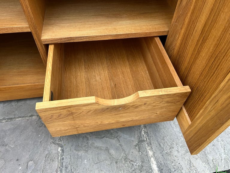 Rustic Solid Oak Computer Desk - Excellent Condition 