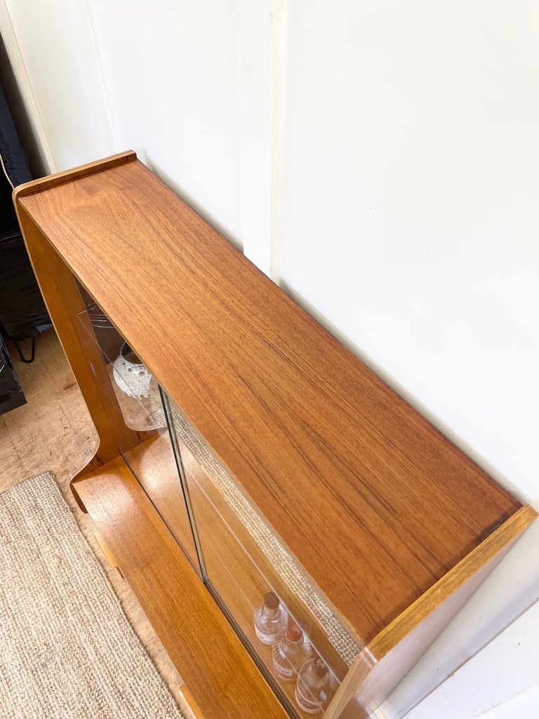 Midcentury Stateroom by Stonehill cocktail display cabinet sideboard teak G Plan era vintage 🚚