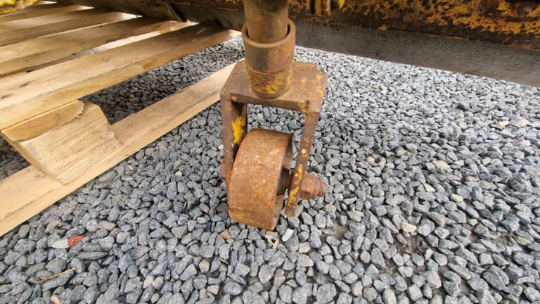 Tractor three point linkage angled snow spring loaded 