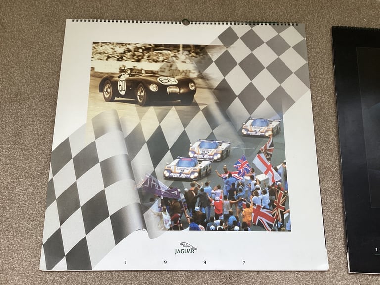 Choice of 6 Vintage Jaguar/Daimler Calendars,1992,1993,1995,1996,1997,1998.