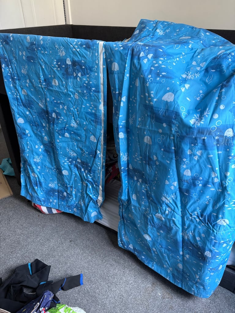 Two sea design curtains 