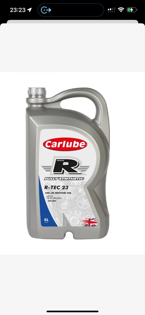 Car Lube R-Tec 23 SW-30 Motor Oil 