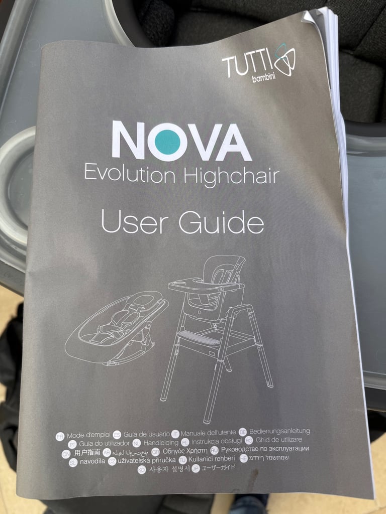 Tutti Bambini Nova Birth to 12 Years Complete Highchair Package - Grey/Oak