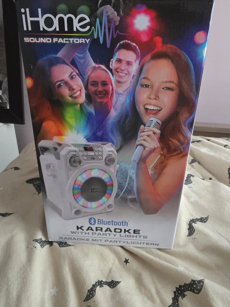 Home kids karaoke machine with party lights like new in box ideal Xmas gift