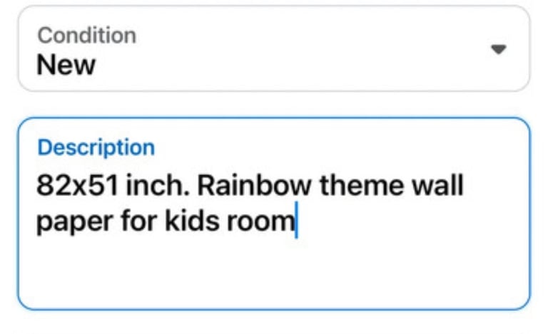 Rainbow decal wall paper for kids bedroom or nursery 