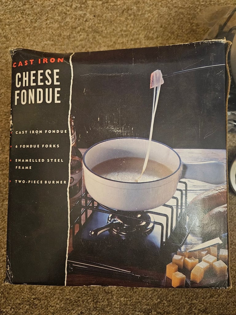 image for Cast Iron Cheese Fondue Set