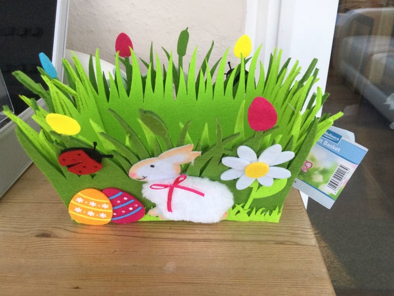 image for Easter felt basket. BNWT. £3. Torquay or can post. Ideal for Easter egg hunts