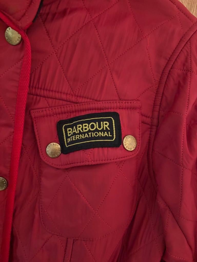 Ladies Red Barbour Coat - UK size 8