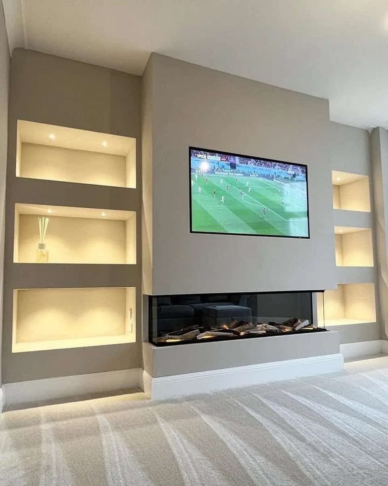 Media wall TV stands