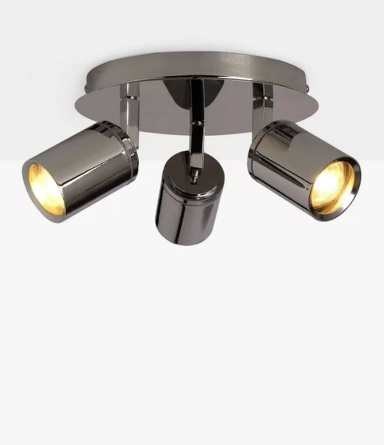 John Lewis Andorra LED 3 Arm Ceiling Plate Light Chrome RRP90 - Light number 2