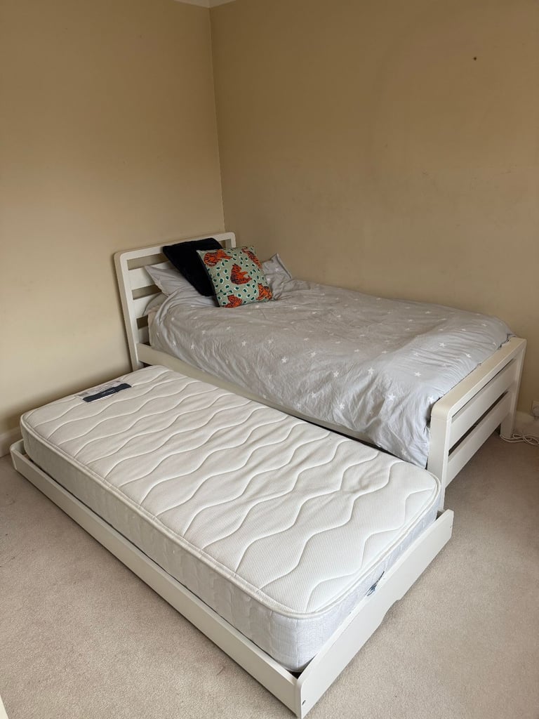 image for Bensons for Beds Hip Hop 3 in 1 Wooden Trundle Bed Frame (2 X Singles or Super King)