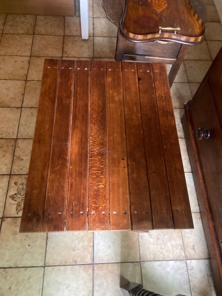 Vintage slatted folding occasional table - Reasonable offers accepted  