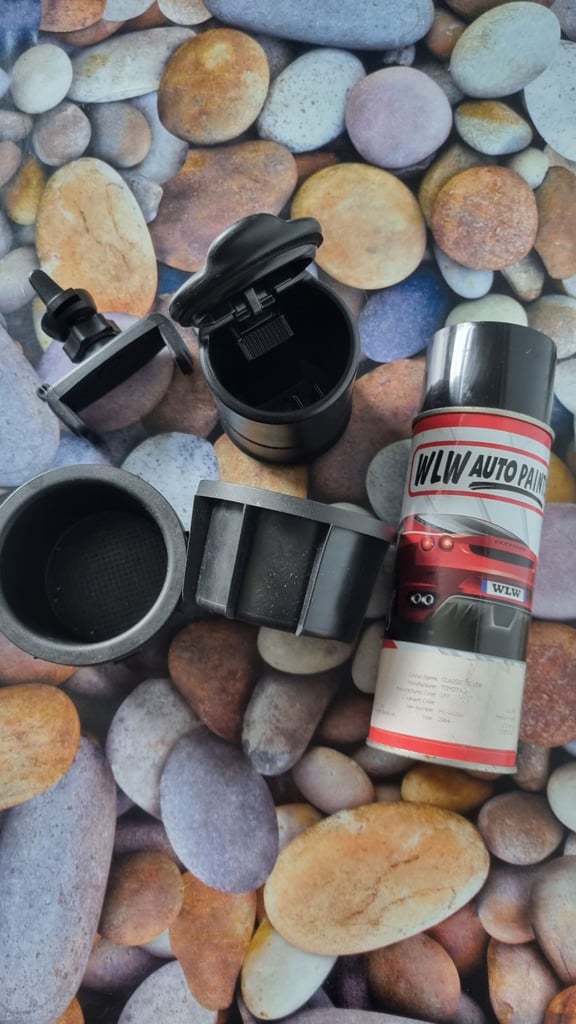 image for Genuine Toyota Rav4 Lexus cup holders, ashtray coin holder, silver paint