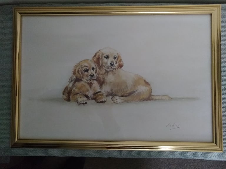 image for Pair of paintings - puppies & kittens