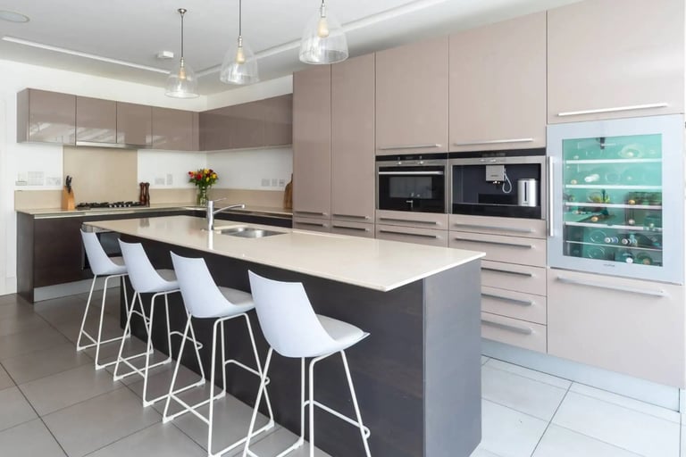 Used Quartz Kitchen Worktops + Double Stainless Sink