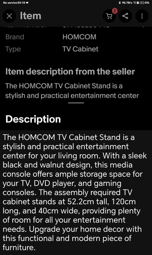 New & boxed TV stand unit Westcliff-on-Sea 