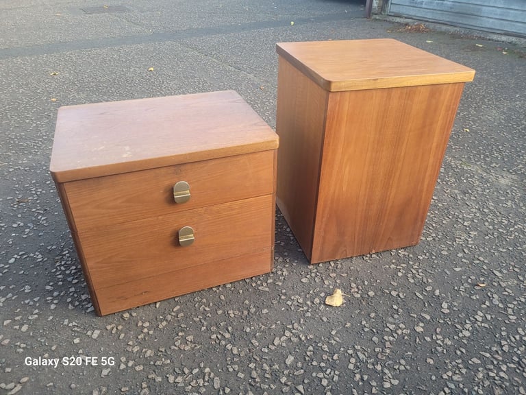 image for Small two drawer stag chest drawers including matching storage box, delivery available 