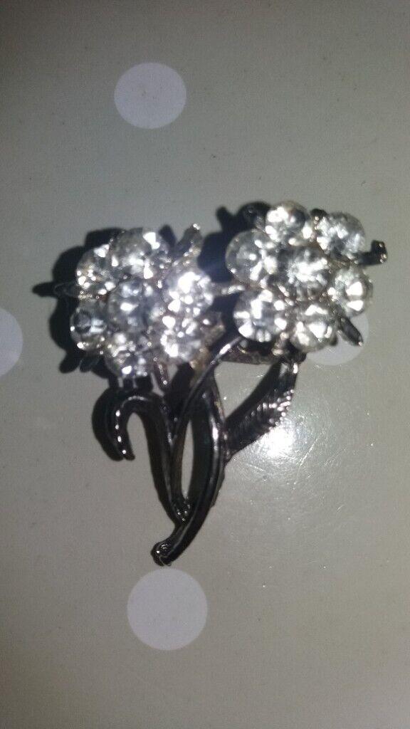 Vintage diamante brooch