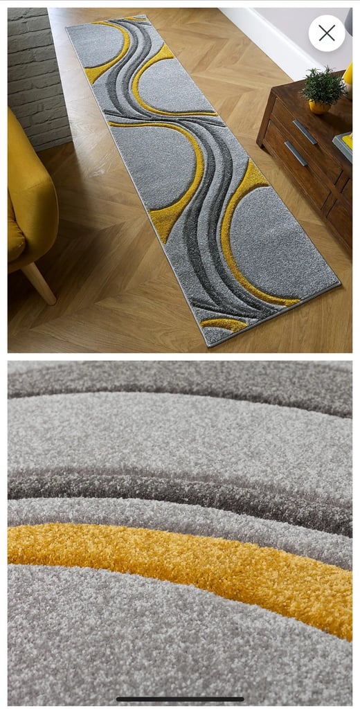 Dunelm Ochre Rug Runner 2.3m x 0.6m 