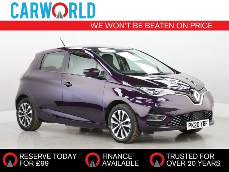 2020 Renault Zoe 100kW i GT Line R135 50kWh Rapid Charge 5dr Auto HATCHBACK ELECTRIC Automatic