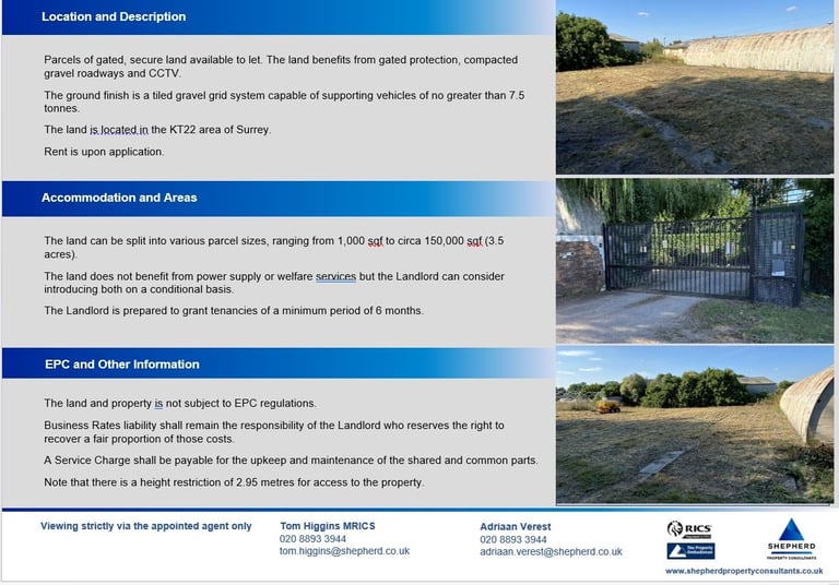 Agricultural Storage Land - To Let