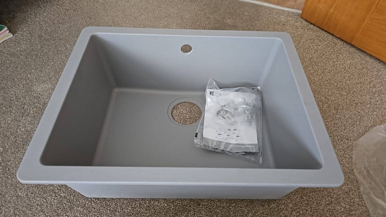 image for Brand New Light Grey Granite Sink 
