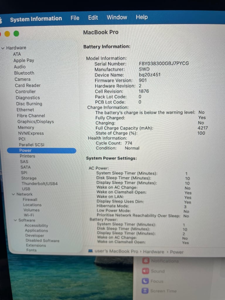 MacBook Pro, 13”, 2020, i7, 32GB RAM, 500GB SSD, Touch Bar and Touch ID 