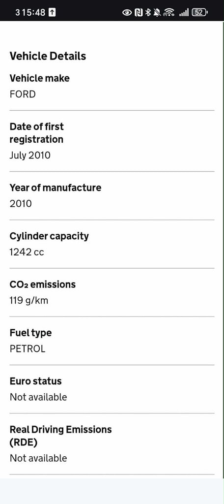 Ford, KA, Hatchback, 2010, Manual, 1242 (cc), 3 doors