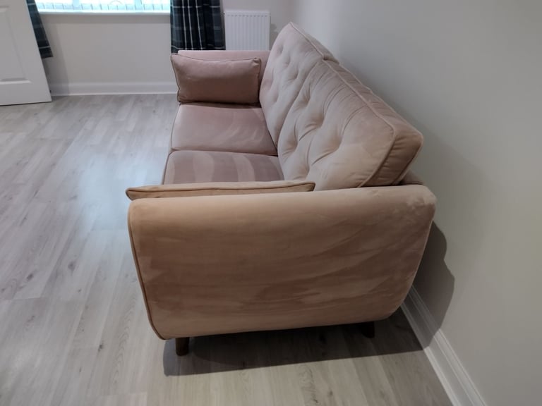 Professionally cleaned two-seater sofa