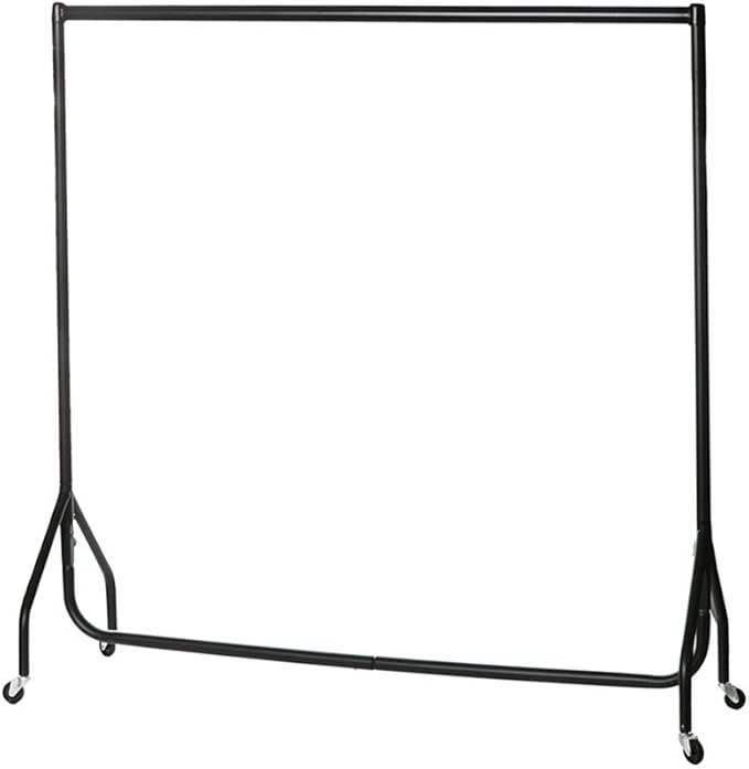 Heavy Duty Metal Clothes/Garment Rail 5ft Long x 5ft High with plastic cover