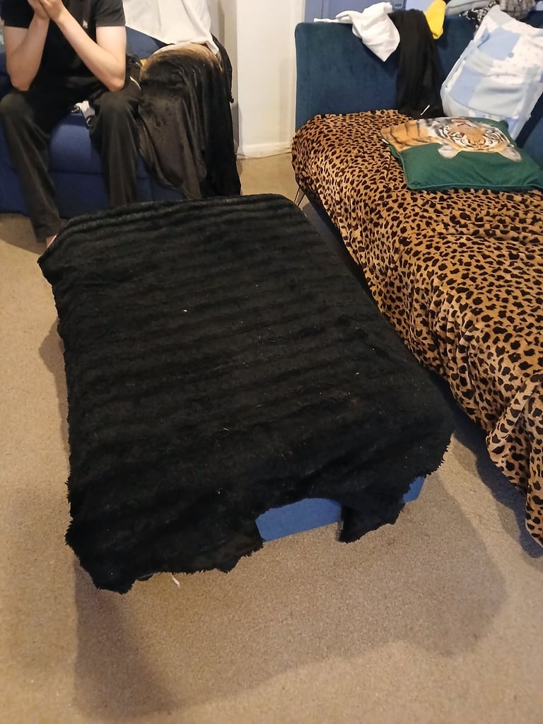 image for Folding Space-Saving single bed and footstool 