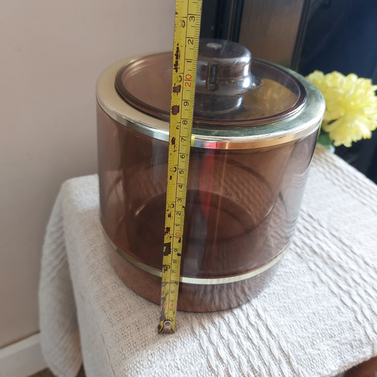 Vintage 1970's Spong Ice Cool Plastic Lidded Ice Bucket 