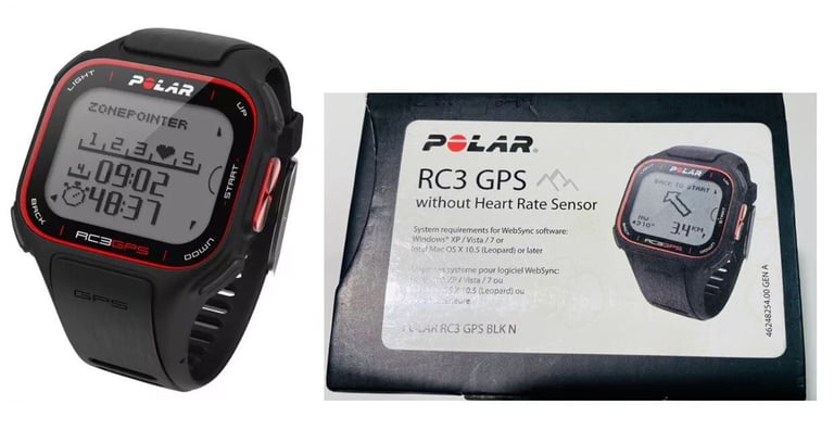 BLACK POLAR RC3 GPS HEART RATE SENSOR SMARTWATCH MENS SPORTS WATCH NEW and BOXED