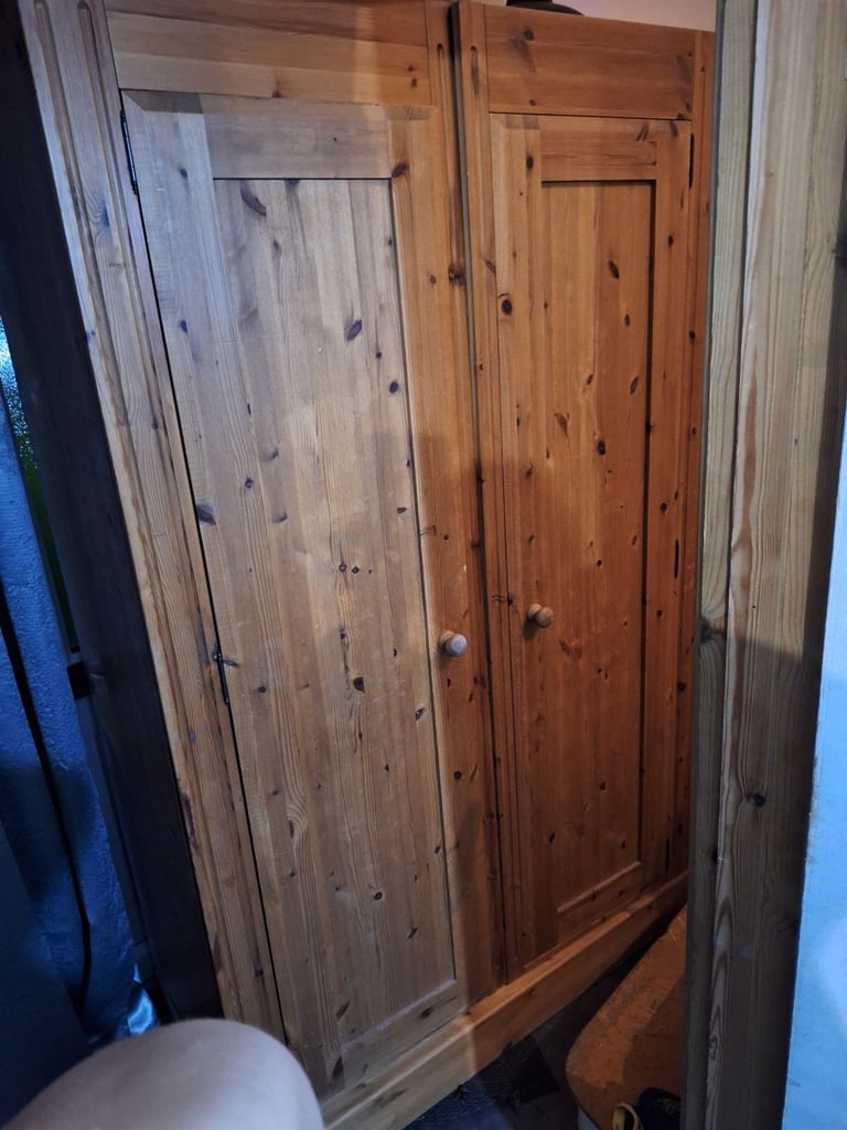 Large pine wardrobe 