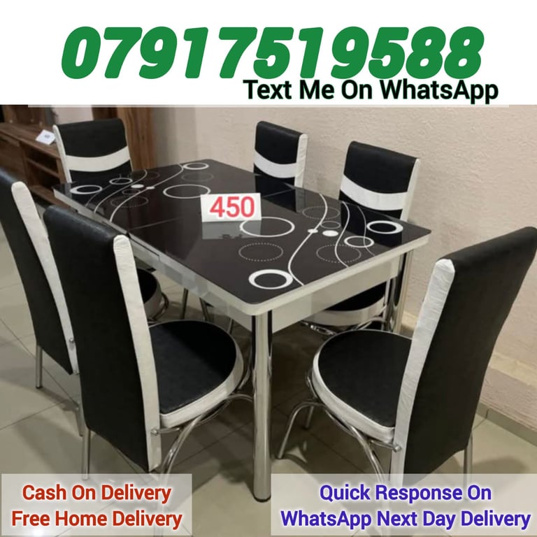 6 and 4 chairs dining table sets available now 😍