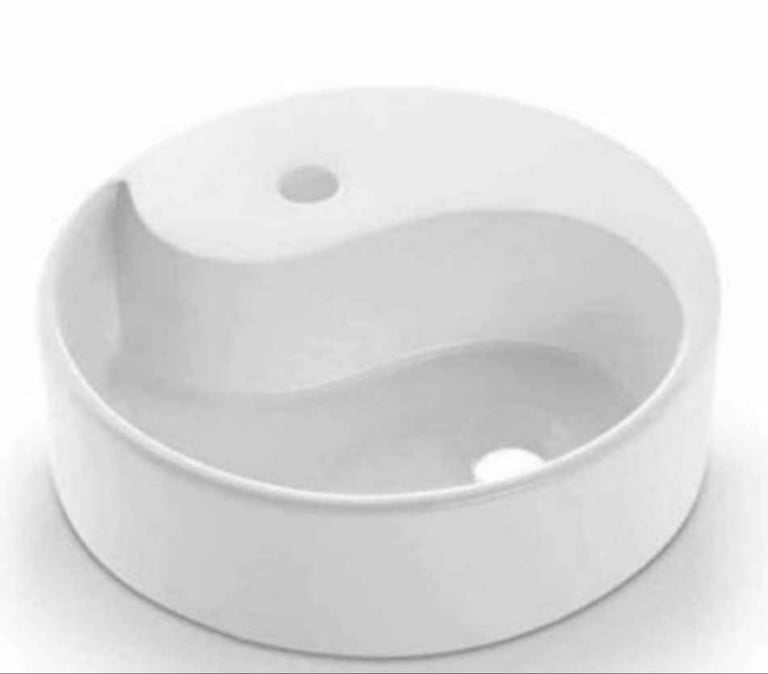 Ying Yang designer bathroom countertop basin sink ceramic hand wash
