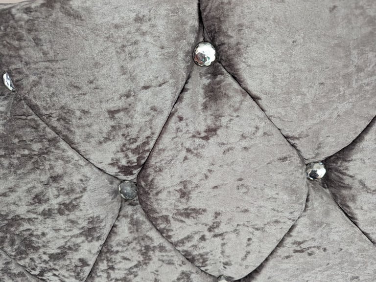 Grey Velvet Single Bed