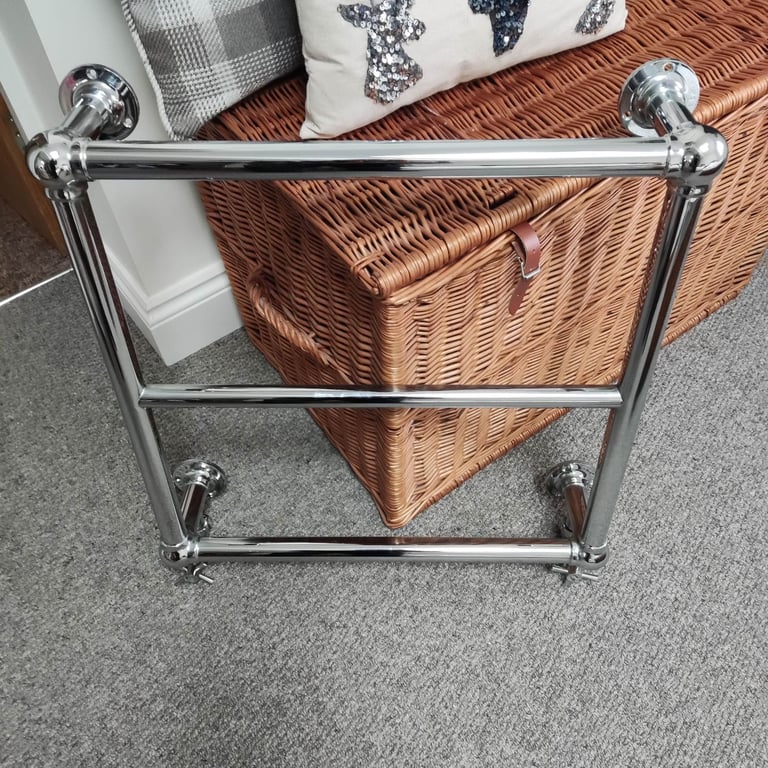 Chrome on Brass vintage style towel radiator.