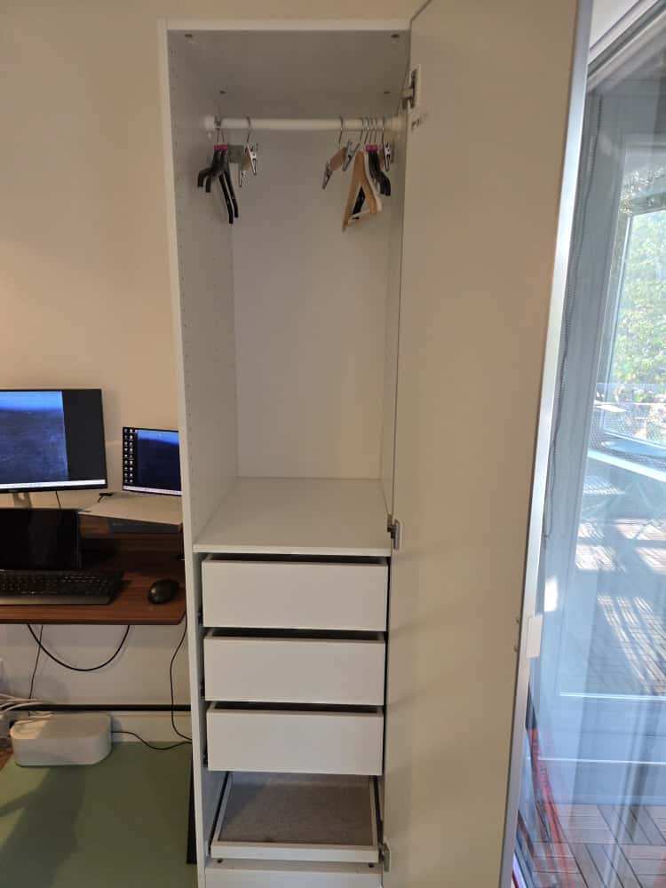 PAX/AHEIM IKEA wardrobe — as new; bought in March 2025