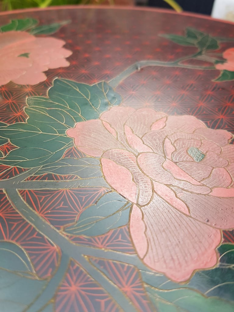 Antique cloisonne garden stall