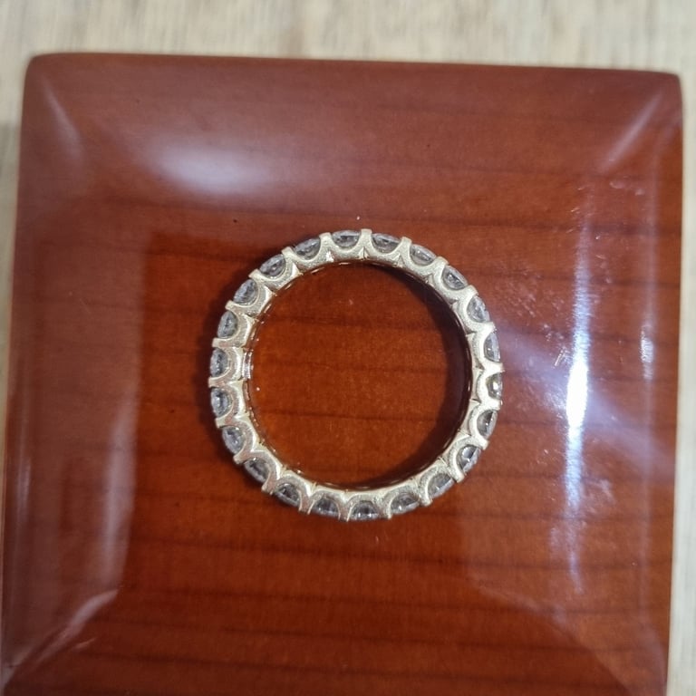 Gold 14ct Diamond full Eternity ring. 