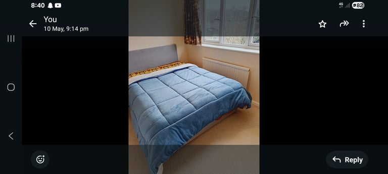 A fully furnished Double bedroom in a shared house 