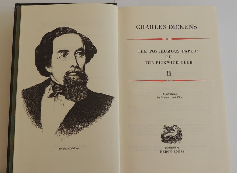 CHARLES DICKENS THE PICKWICK PAPERS I and II + EDWIN DROOD Heron Books 1967
