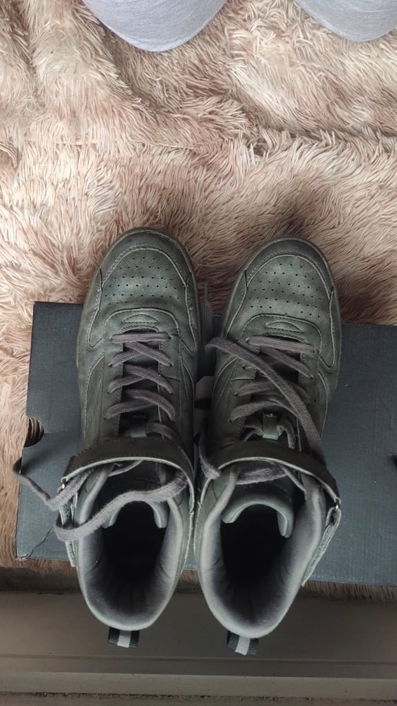 Soleplay Grey Faux-Suede High-Top Sneakers