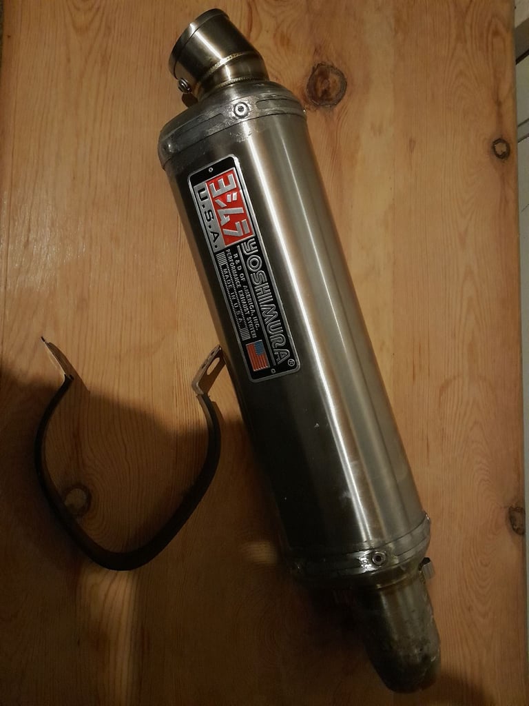 Motorcycle exhaust  51mm slip on stainless can.