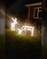 LED 3D Standing Deer with moving head Decoration