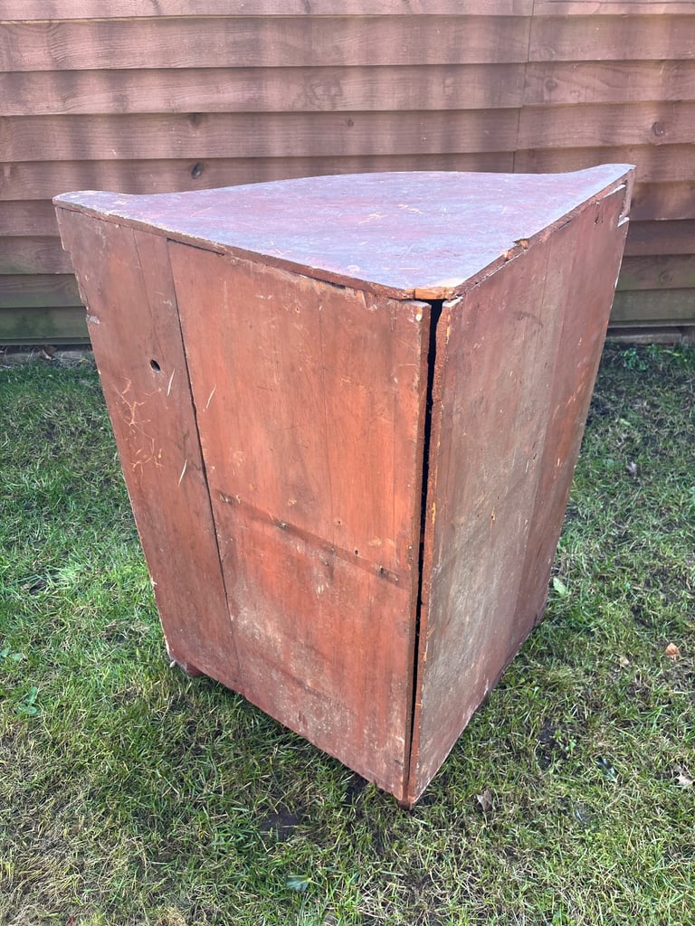 Antique Burr walnut corner cabinet