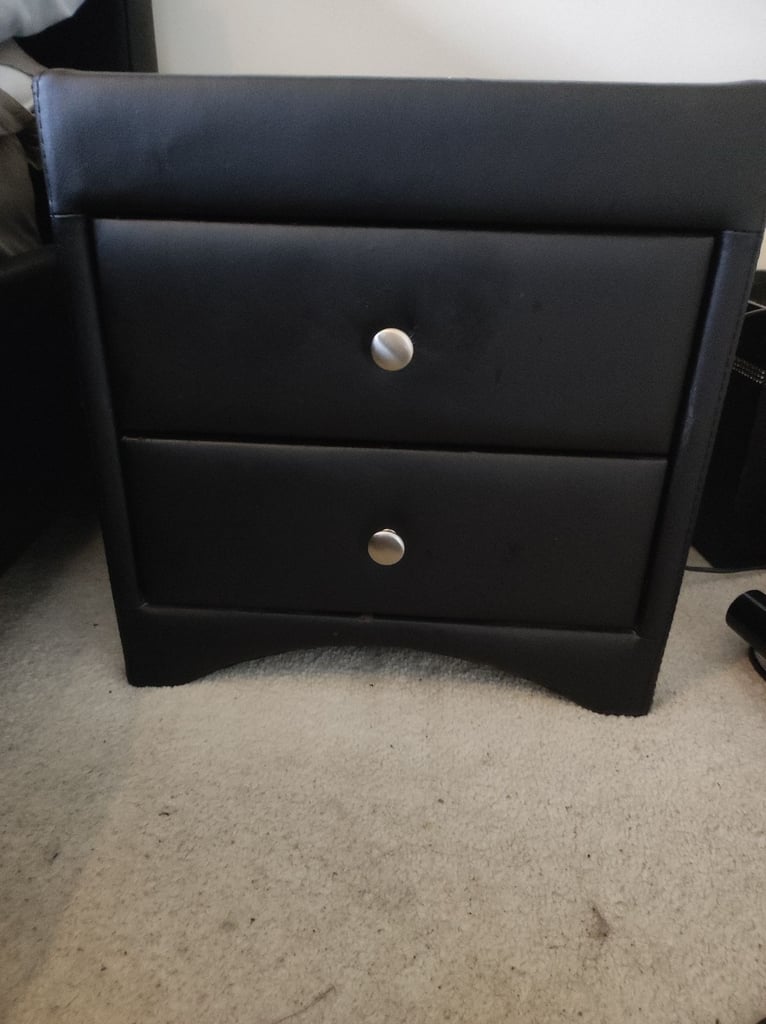 image for Pair of black bedside tables