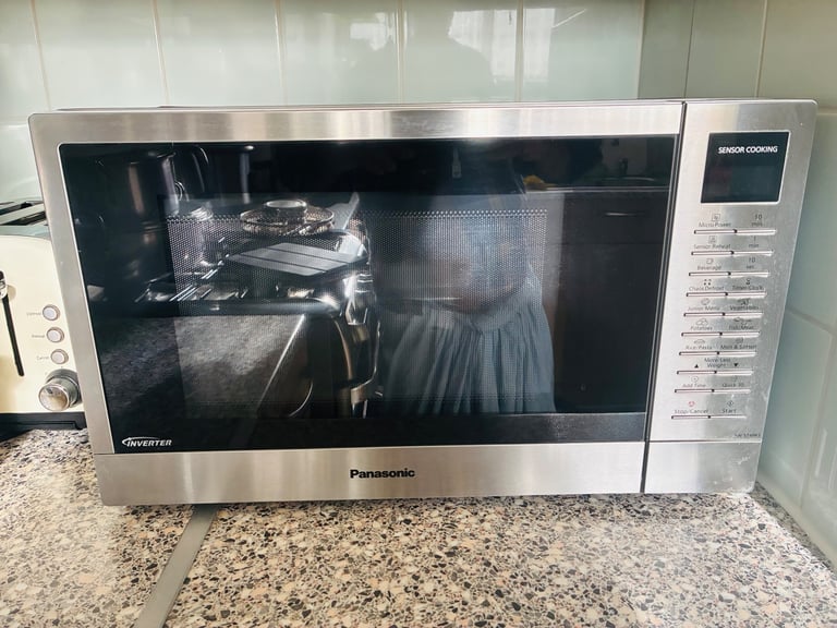 image for Panasonic NN-ST48KSBPQ Inverter Microwave Oven with Glass Turntable, 32L