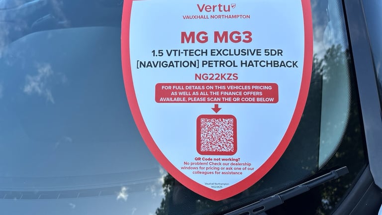 2022 MG MG3 1.5 VTi-TECH Exclusive 5dr [Navigation] Petrol Hatchback Hatchback Petrol Manual